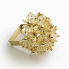 Champagne & Gold Floral Beaded Napkin Ring