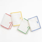 Holiday Greetings Colorful Embroidered Cocktail Napkins