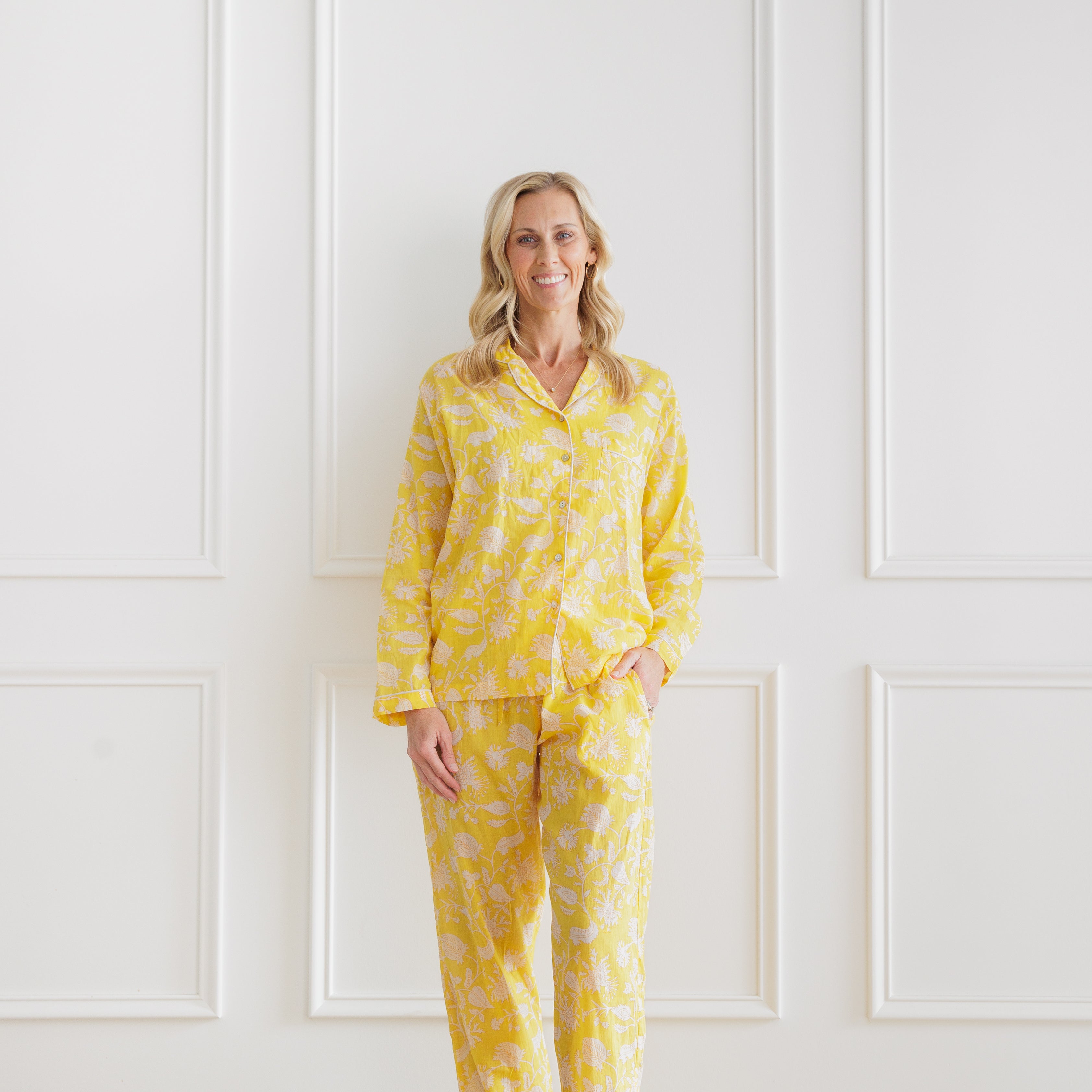 Morning Meadow Yellow Womens PJ Set
