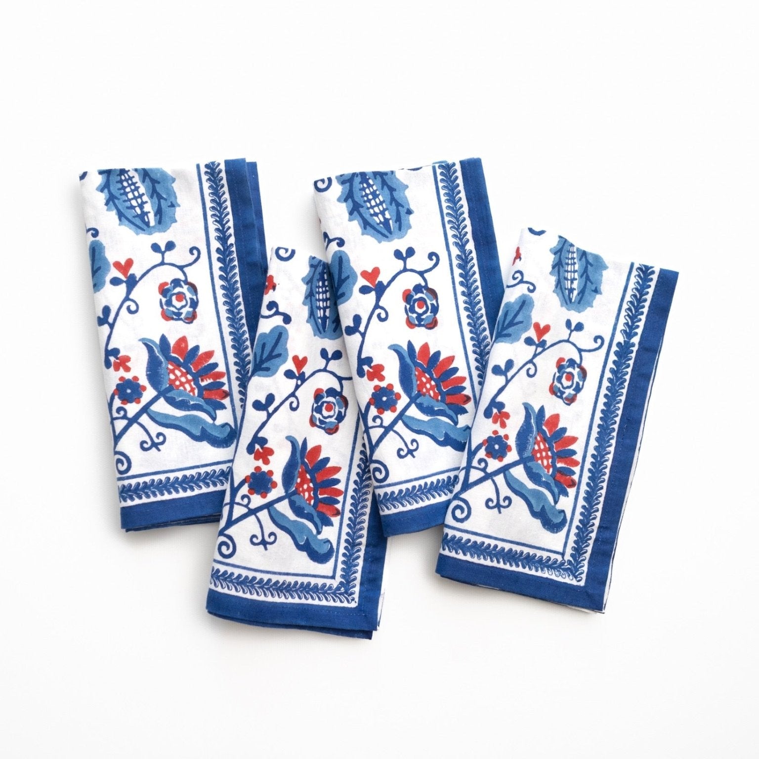 Con Con Red & Blue Napkins | Set of 4 - Pomegranate