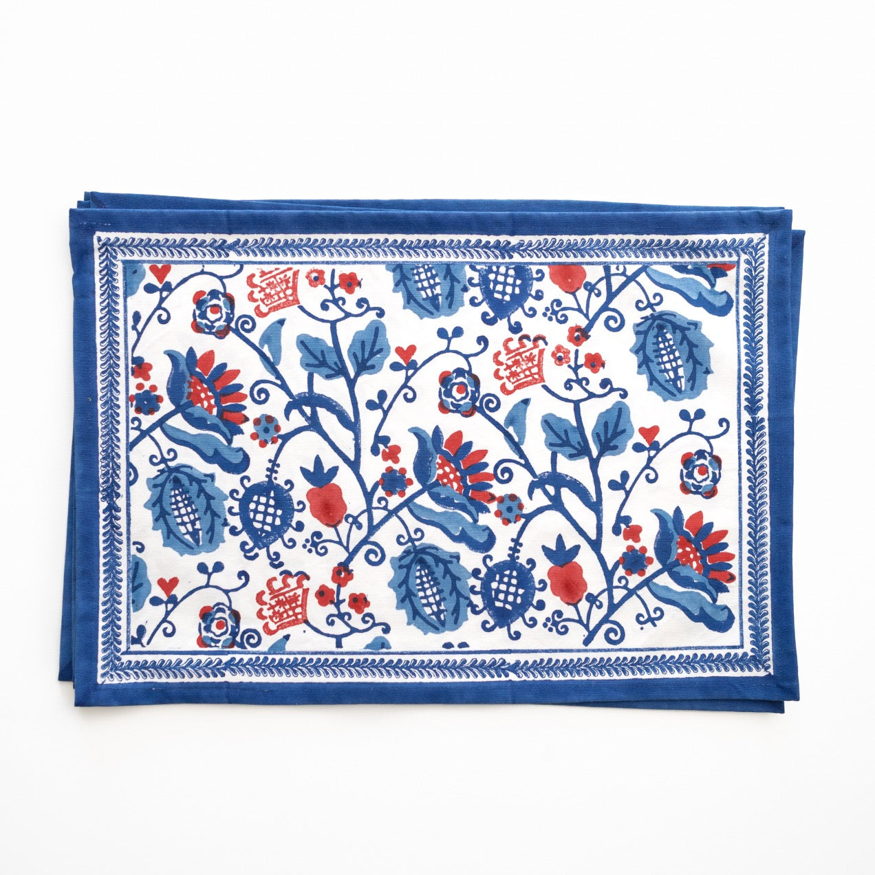 Con Con Red & Blue Placemat Set of 4 - Pomegranate
