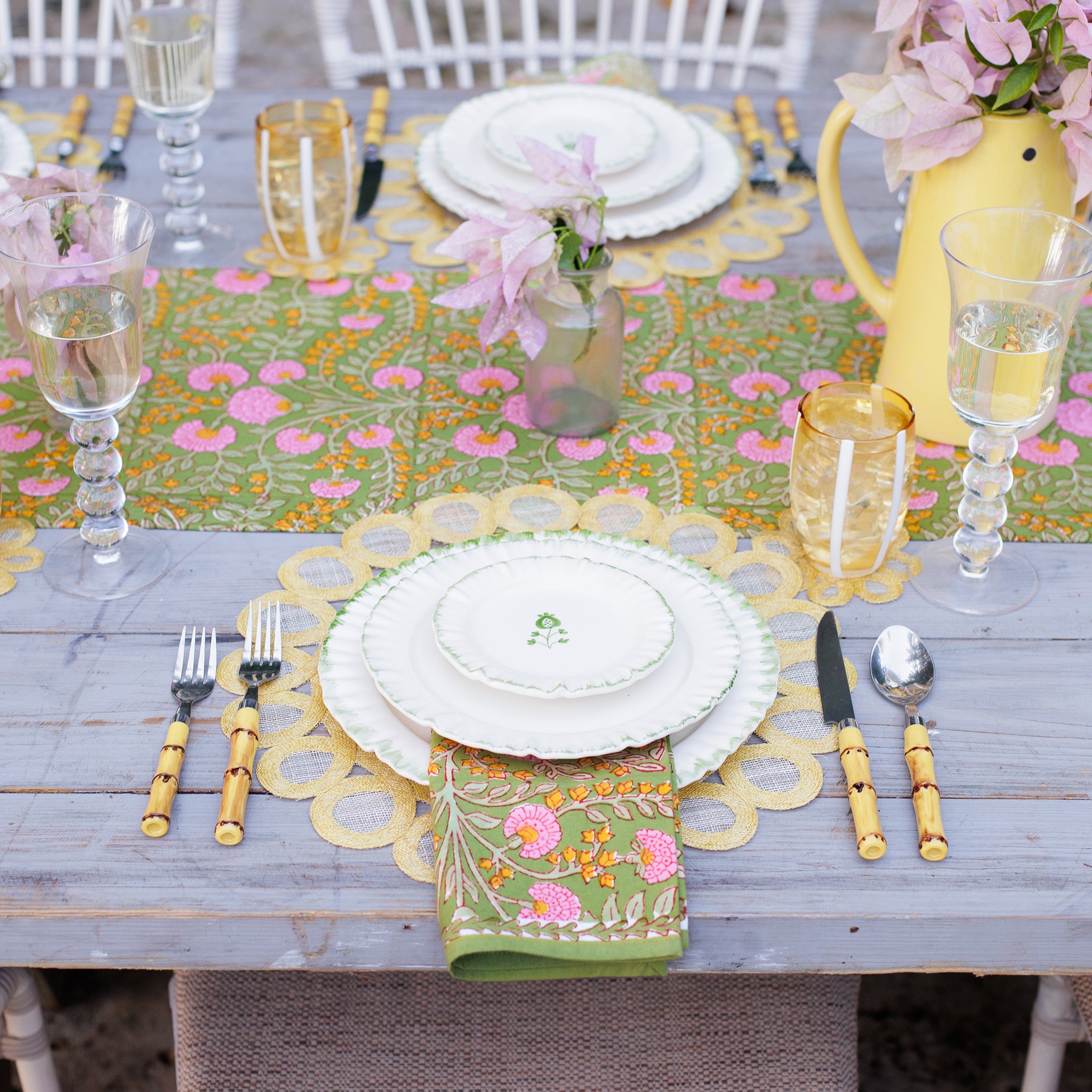 Buttercream Yellow Natural Fiber Rice Paper Placemats