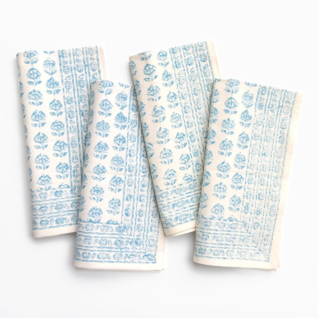 Elise Aqua Napkin | Set of 4 - Pomegranate