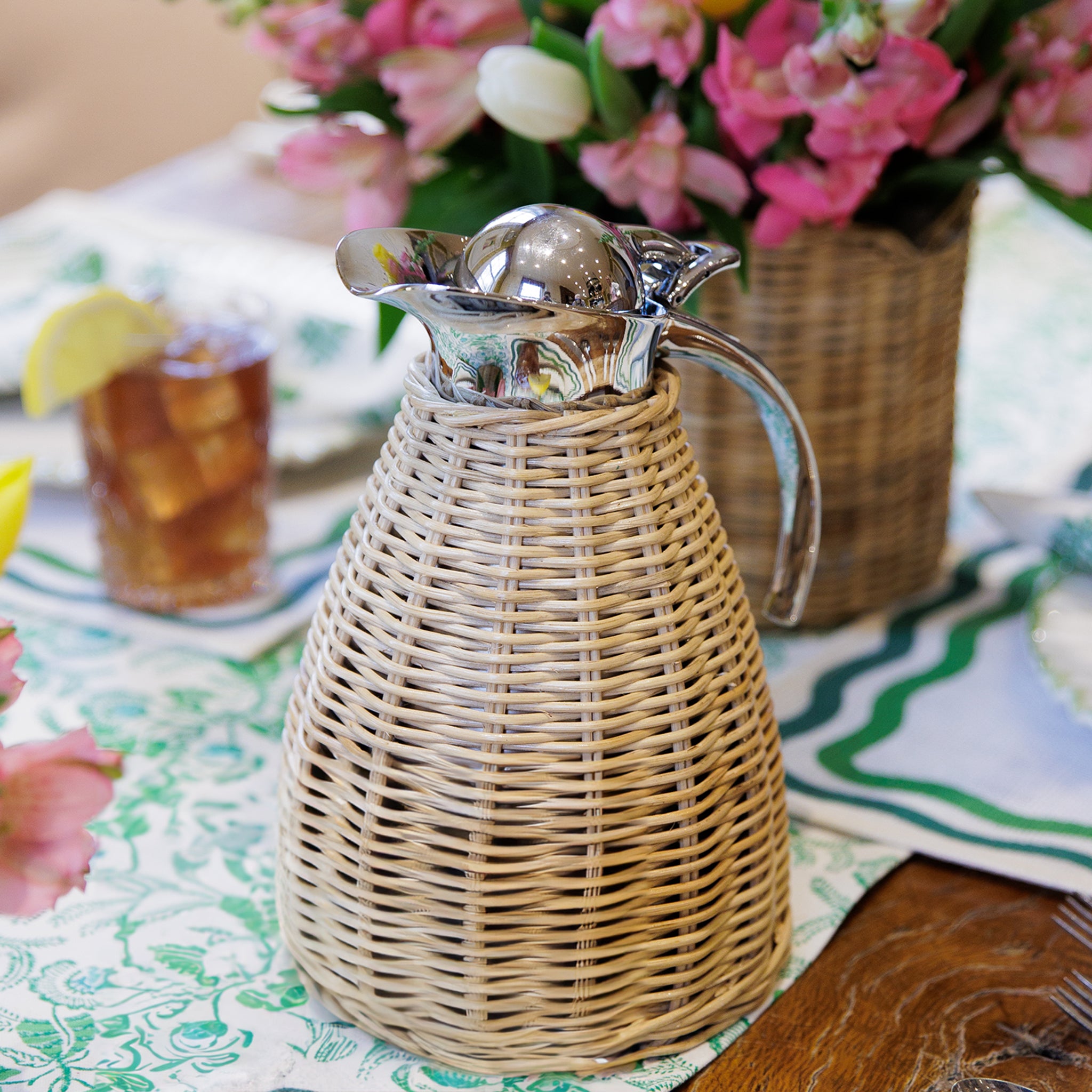 Natural Wicker Thermos