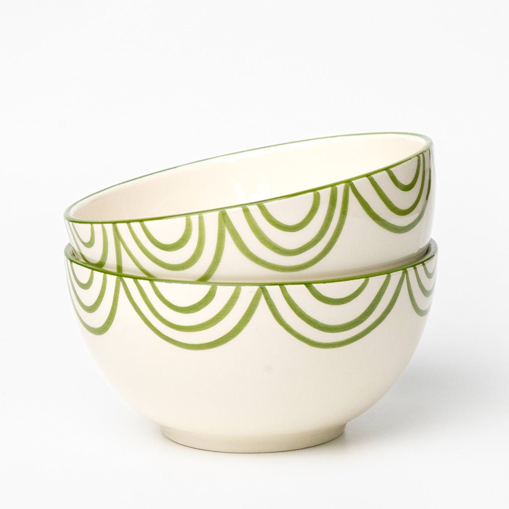 Green Horse Bowl | Set of 2 - Pomegranate