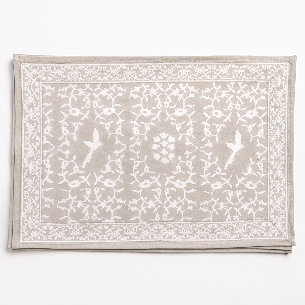 India Hicks Home Hummingbird Island Stone Placemat | Set of 4 - Pomegranate