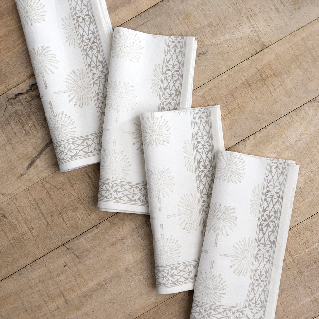 India Hicks Home Paradise Found Island Stone Napkin | Set of 4 - Pomegranate