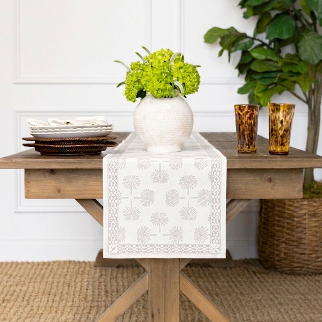 India Hicks Home Paradise Found Island Stone Table Runner - Pomegranate