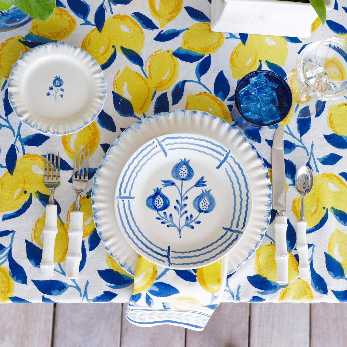 Trio Sketch Cobalt Ceramic Serving Platter main image 0