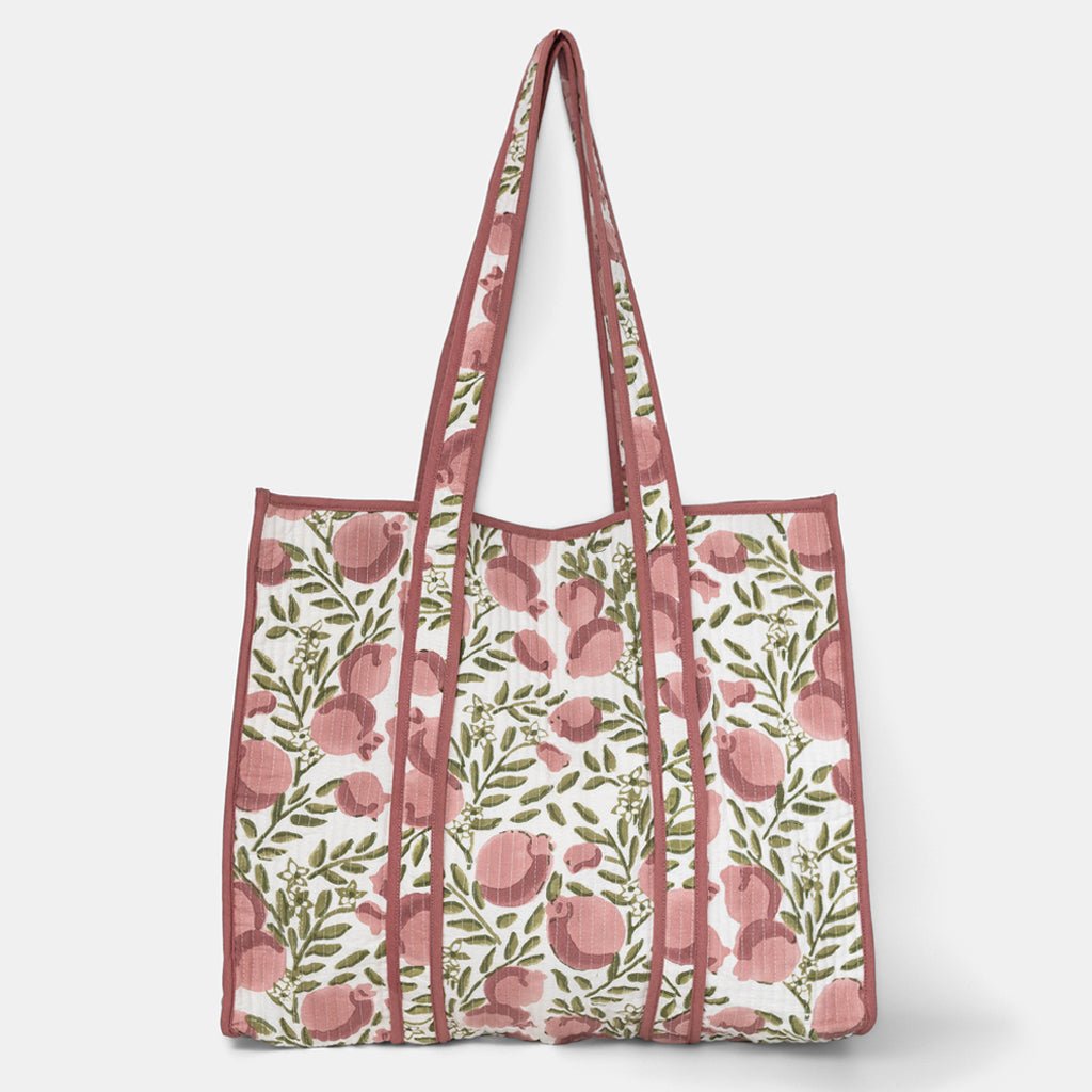 Pomegranate Vine Moss & Mauve Tote Bag - Pomegranate