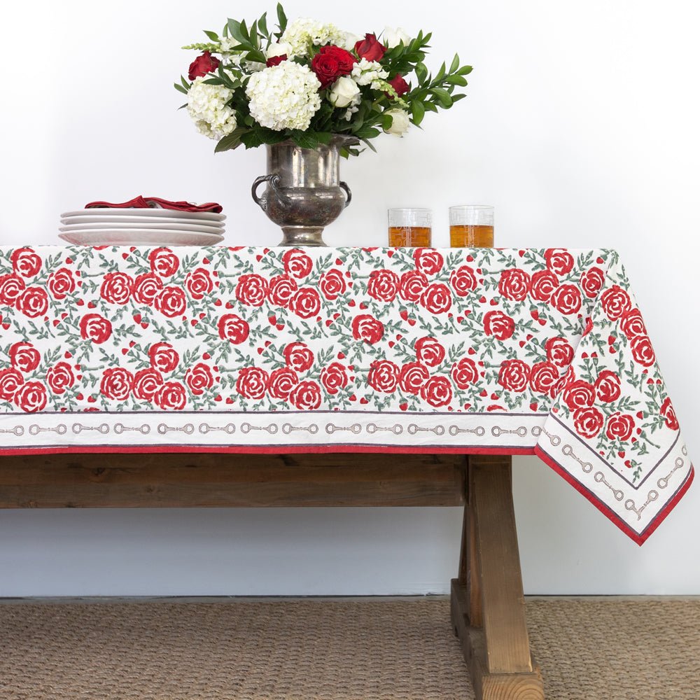 Limited edition "Run For The Roses" Tablecloth in honor of the 150th running of the Kentucky Derby