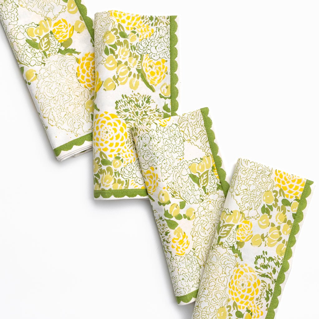 Summer Garden Napkin | Set of 4 - Pomegranate