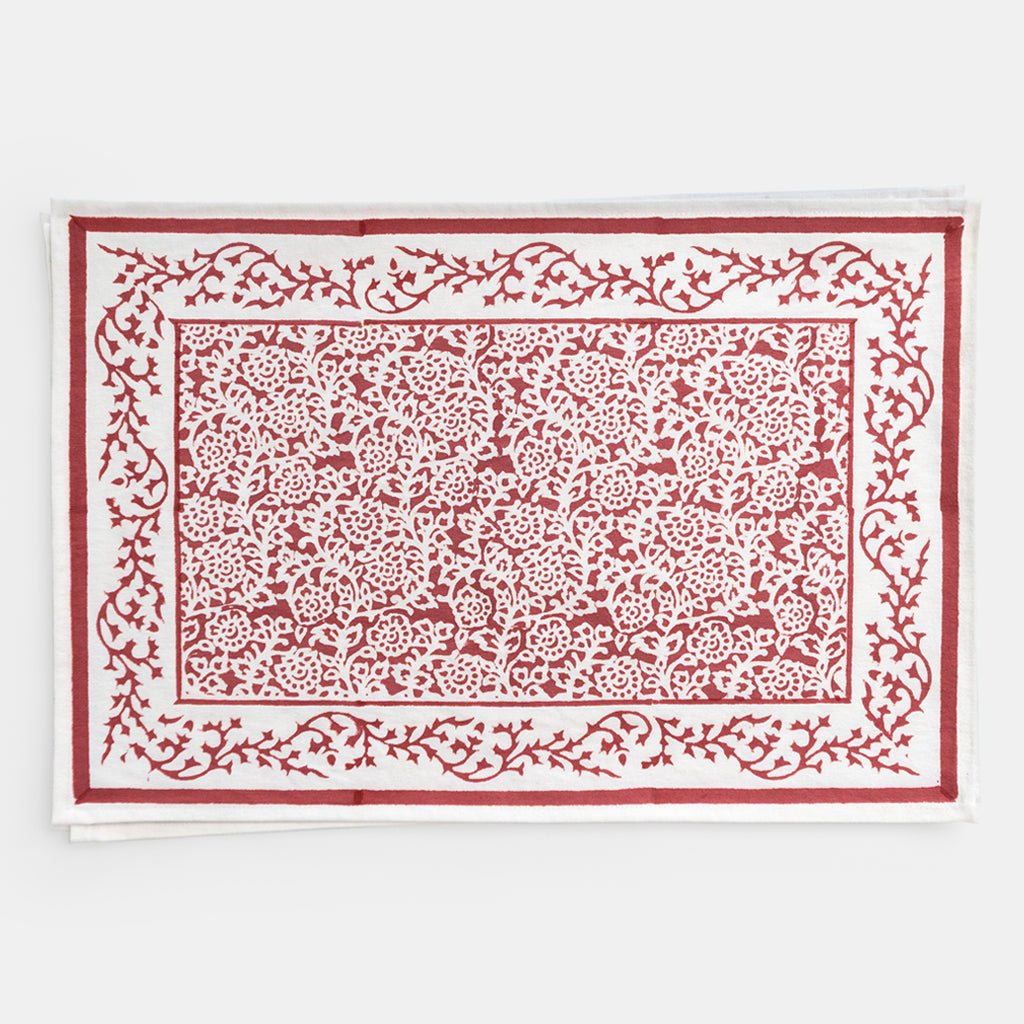 Tapestry Magenta Placemat | Set of 4 - Pomegranate