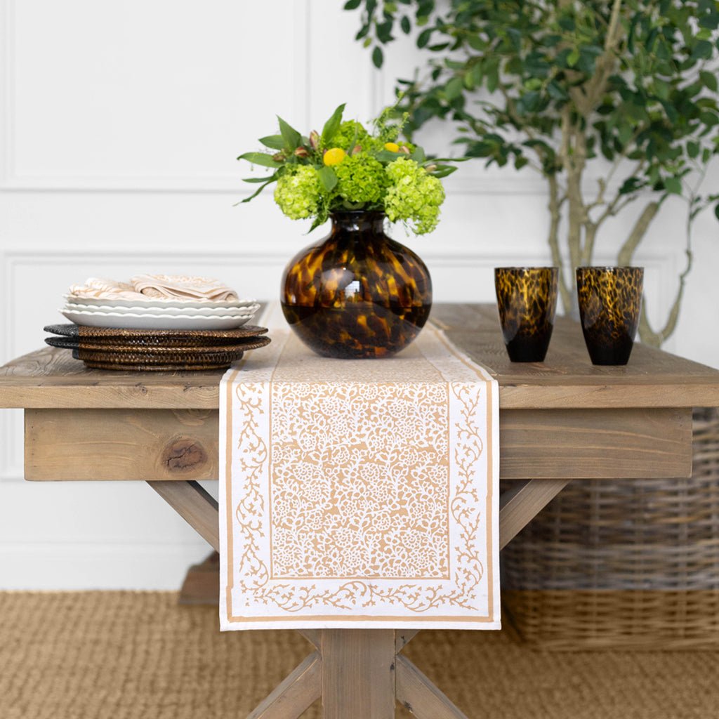 Tapestry Tuscan Wheat Table Runner - Pomegranate