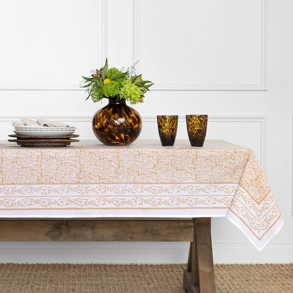 Tapestry Tuscan Wheat Tablecloth - Pomegranate