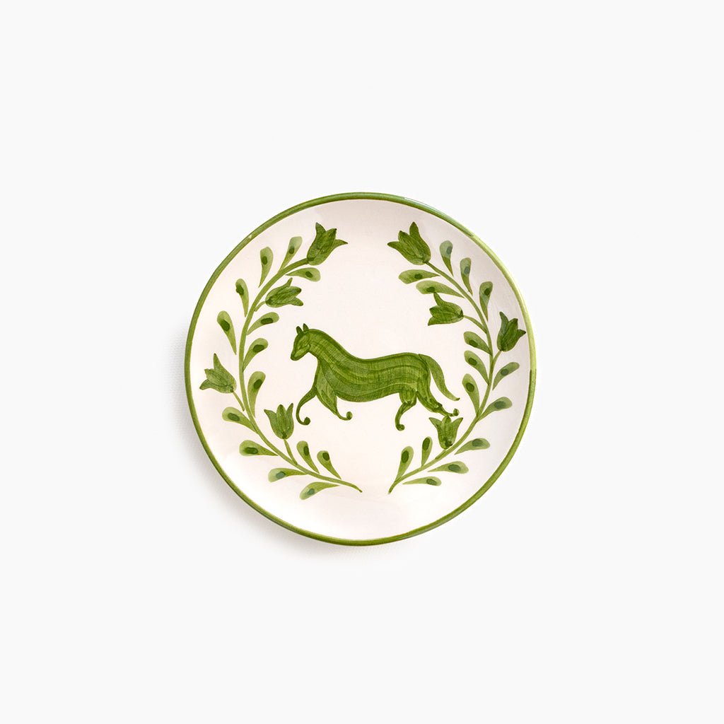 Green Horse Appetizer Plate | Set of 4 - Pomegranate