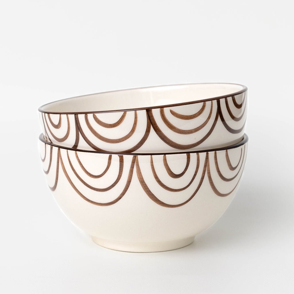Brown Horse Cereal Bowl | Set of 2 - Pomegranate