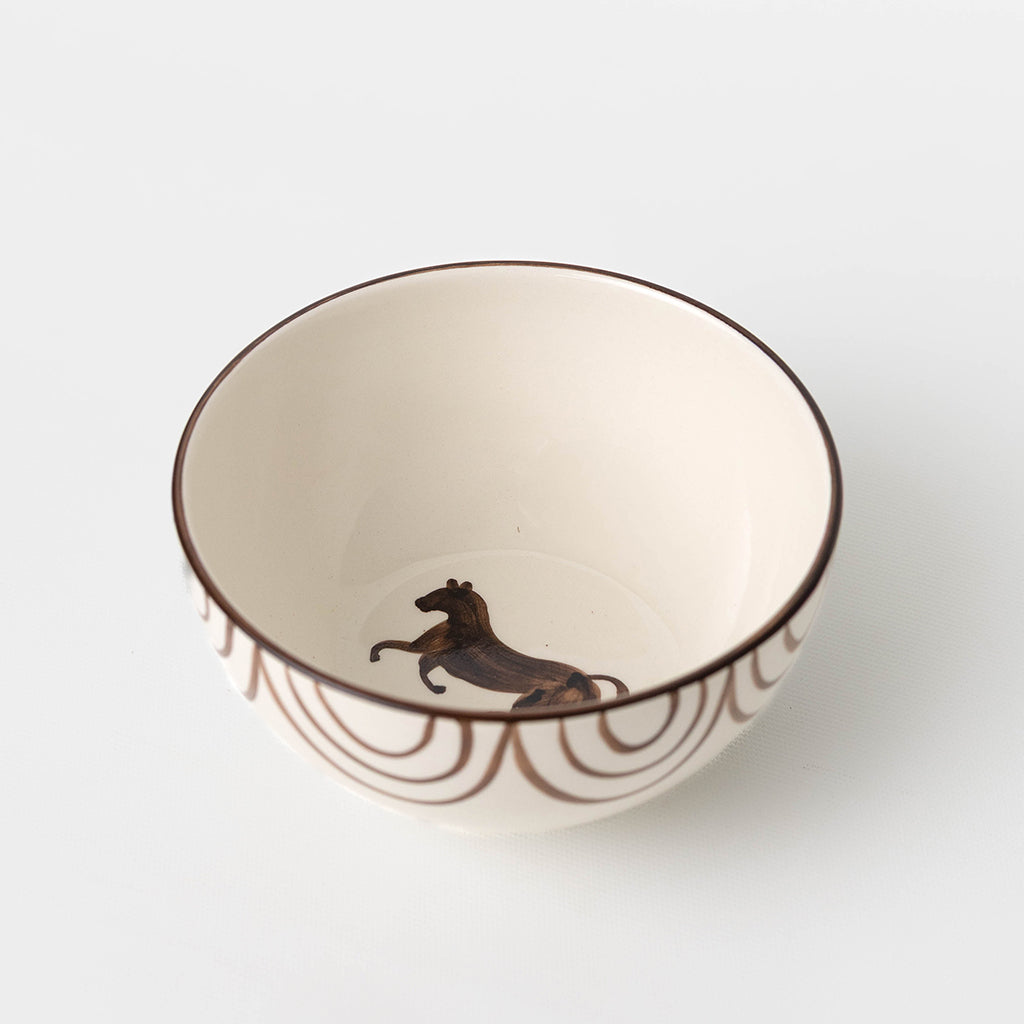 Brown Horse Cereal Bowl | Set of 2 - Pomegranate