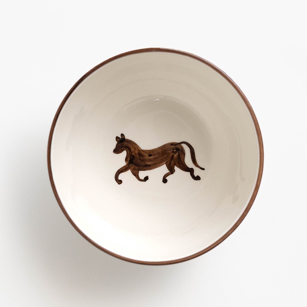 Brown Horse Cereal Bowl | Set of 2 - Pomegranate
