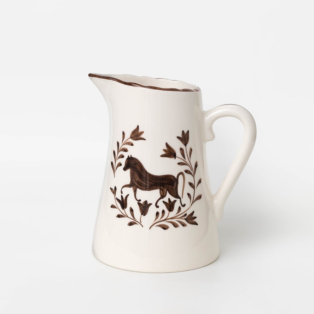 Brown Horse Pitcher - Pomegranate
