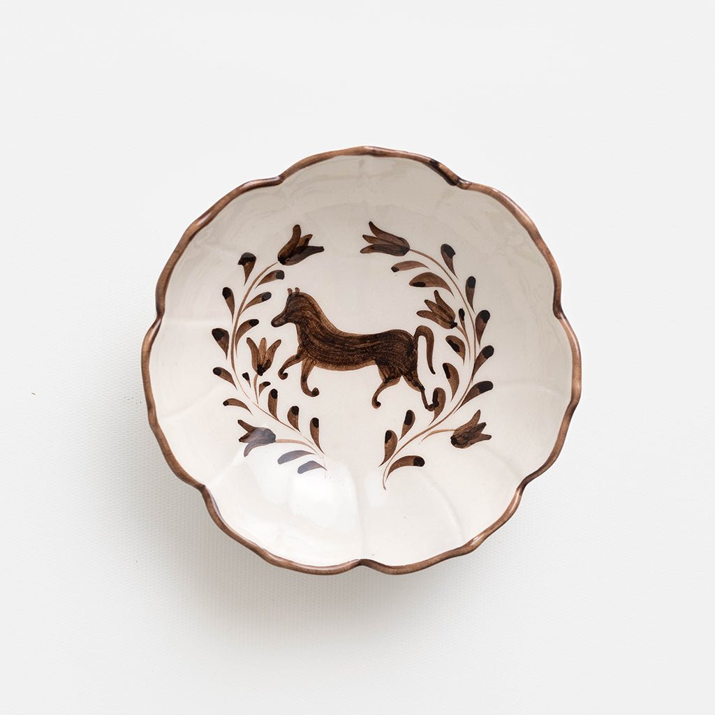 Brown Horse Small Serving Bowl | Set of 4 - Pomegranate
