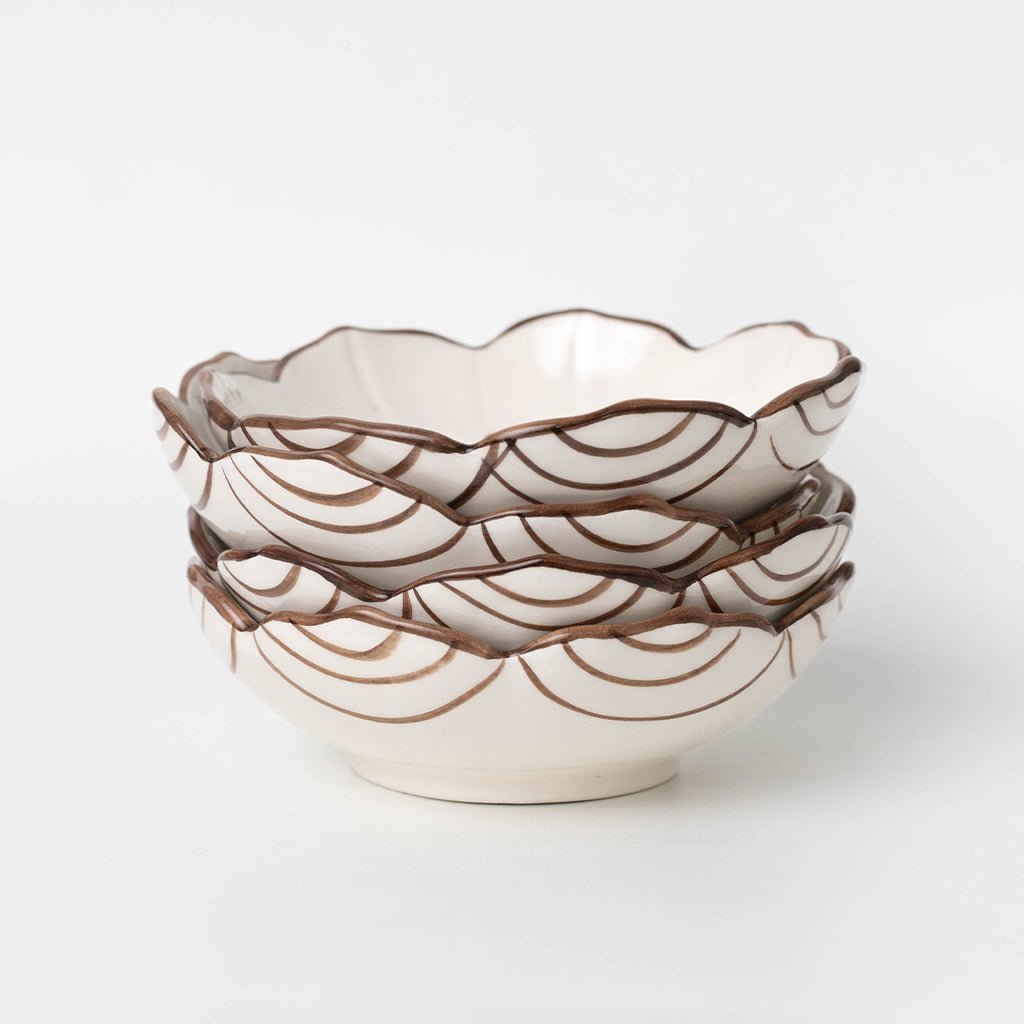 Brown Horse Small Serving Bowl | Set of 4 - Pomegranate