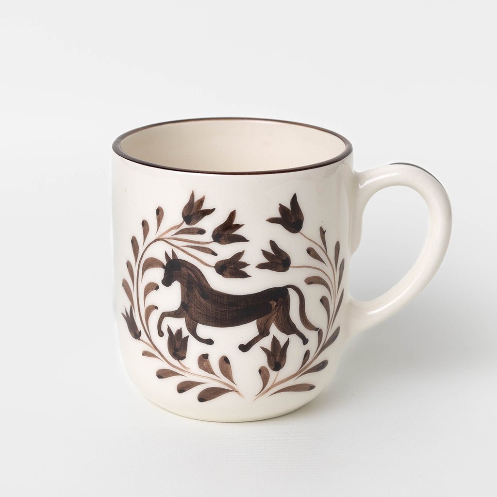 Brown Horse Mug | Set of 2 - Pomegranate