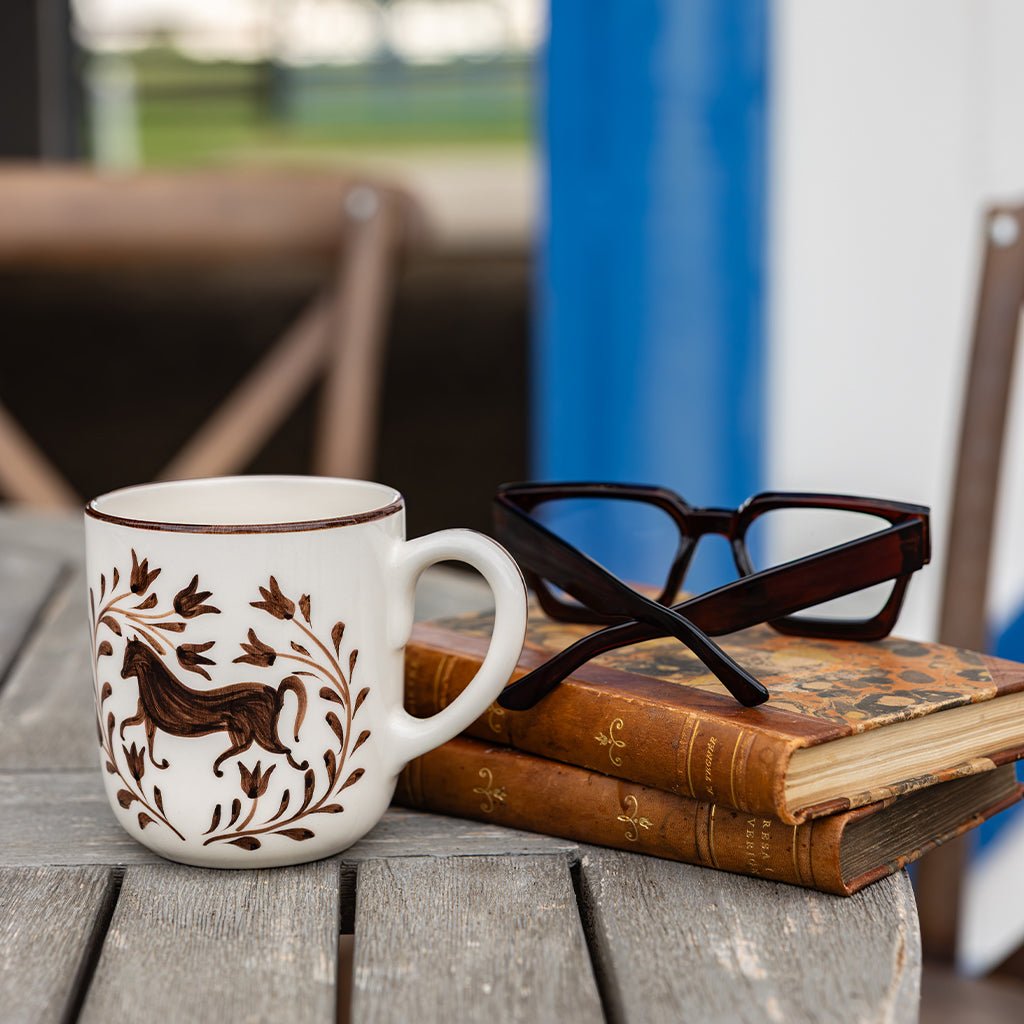 Brown Horse Mug | Set of 2 - Pomegranate