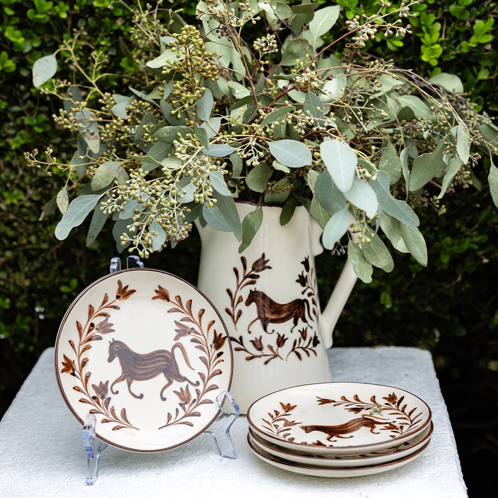 Brown Horse Pitcher - Pomegranate
