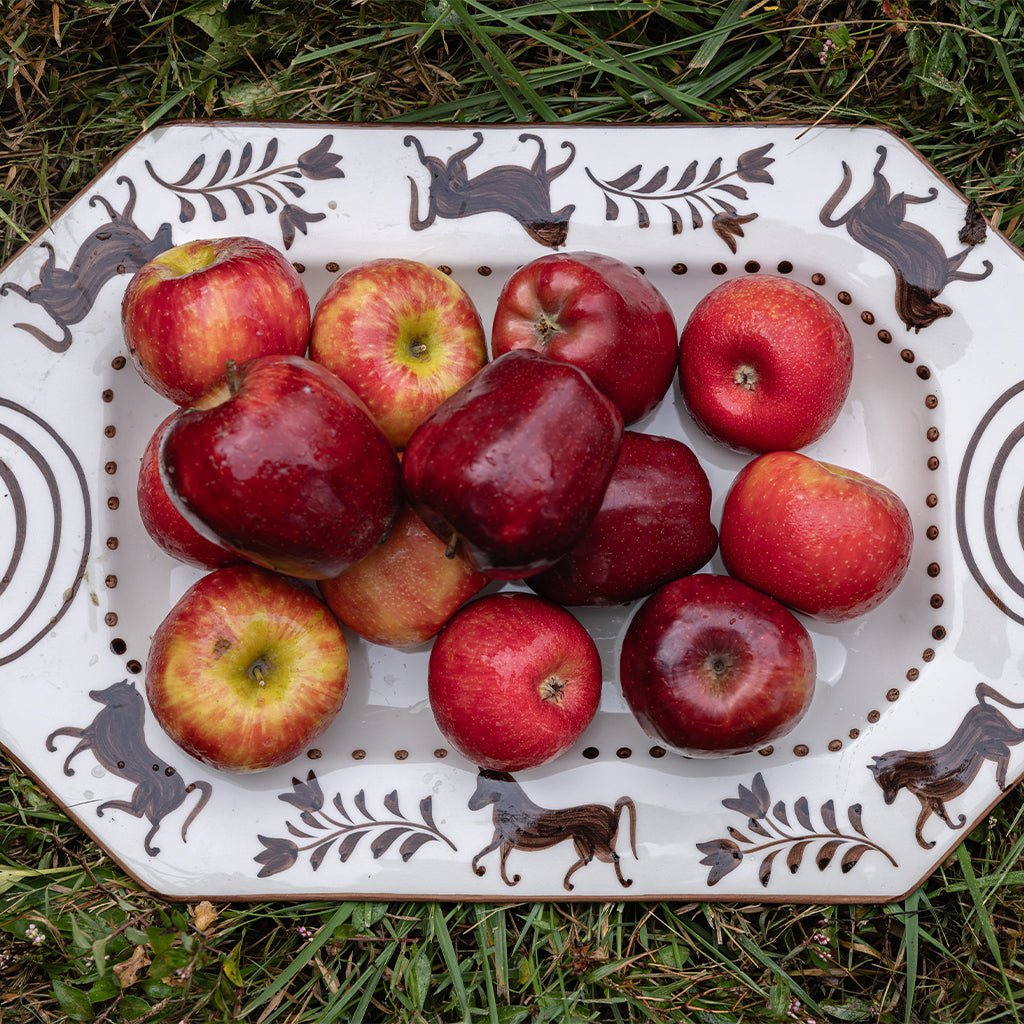 Brown Horse Rectangle Serving Platter - Pomegranate