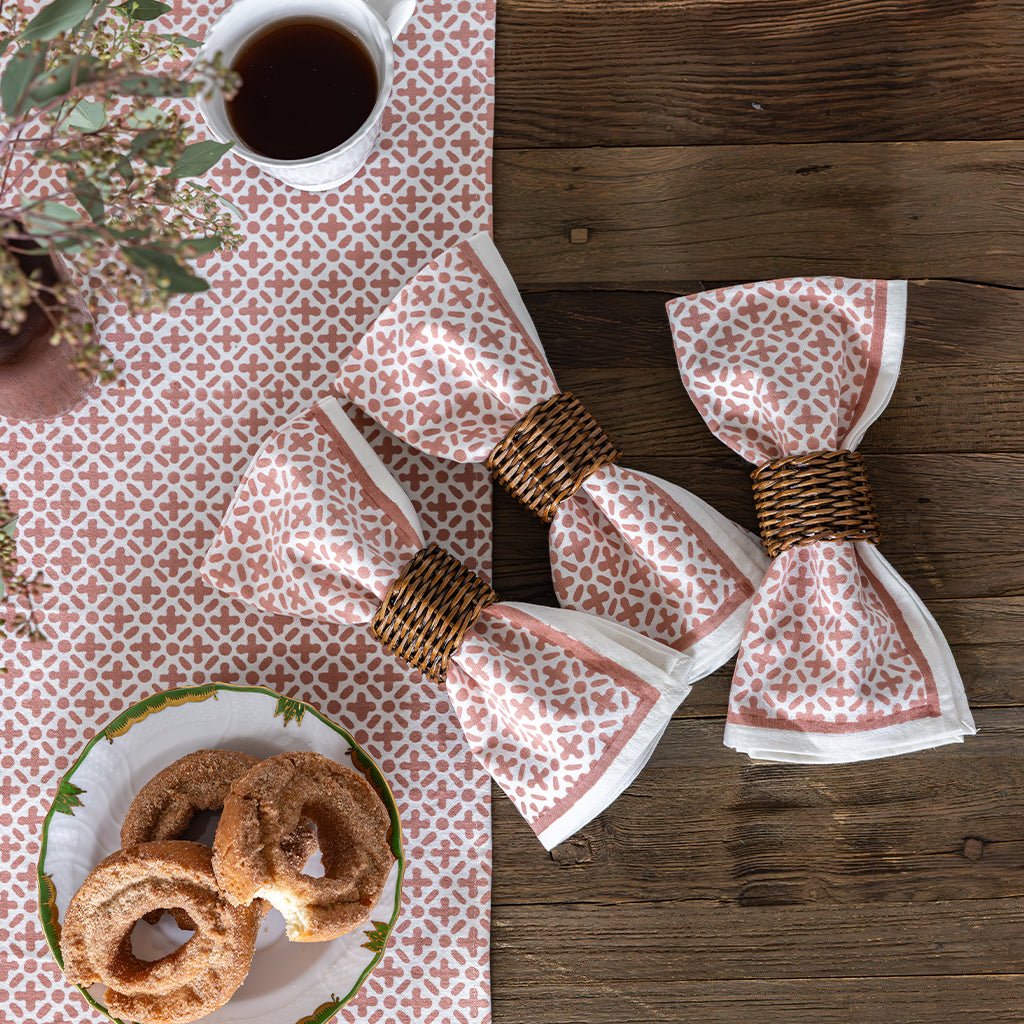 India Hicks Home Full Deck Coral Napkin | Set of 4 - Pomegranate