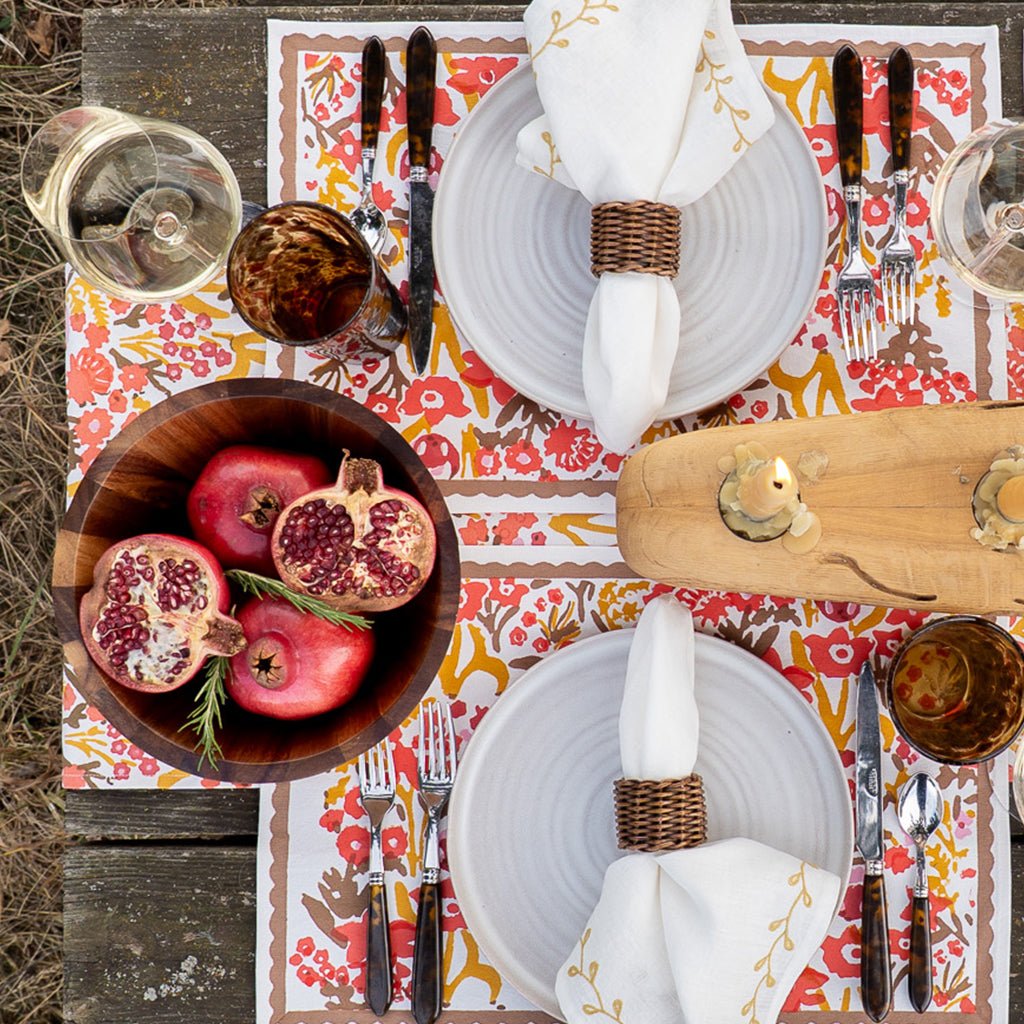 Garden Sunset Placemat | Set of 4 - Pomegranate