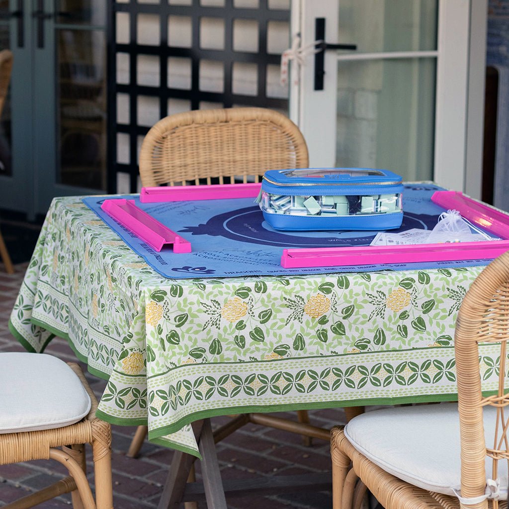 Pineapple Party Green & Yellow Tablecloth - Pomegranate