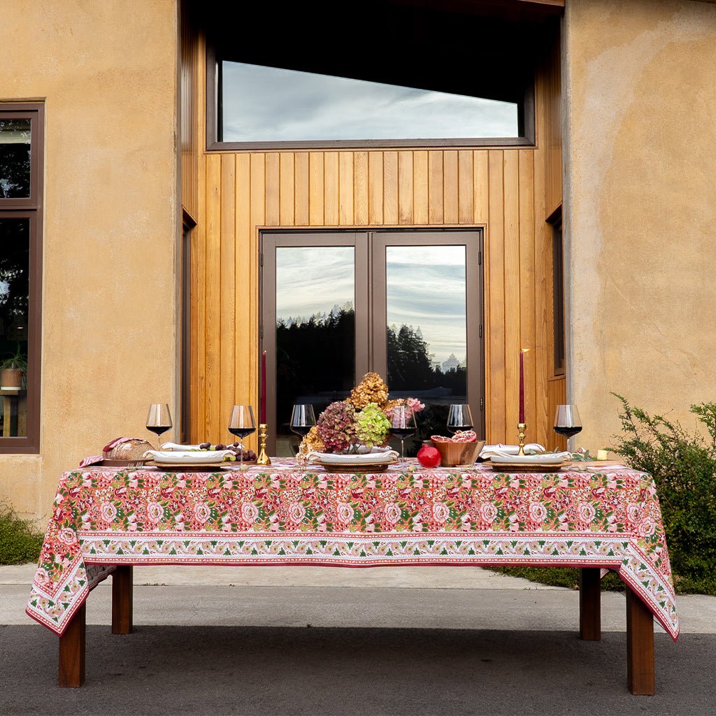 Spice Route Garnet Tablecloth - Pomegranate