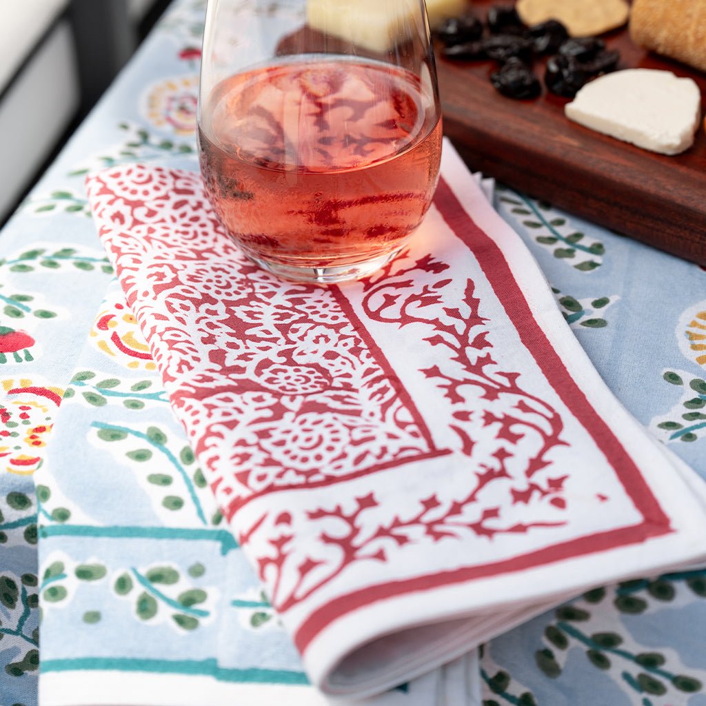 Tapestry Magenta Napkin | Set of 4 - Pomegranate
