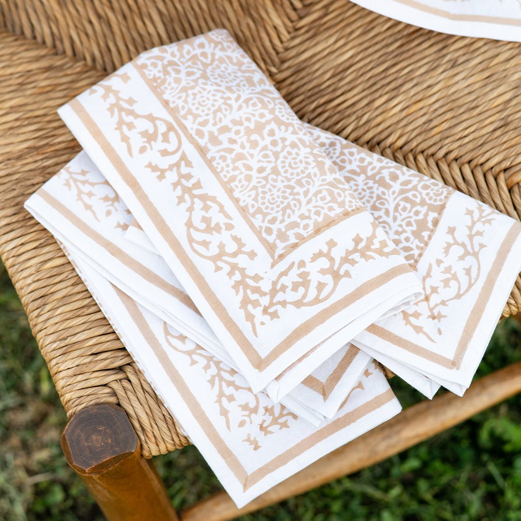Tapestry Tuscan Wheat Napkin | Set of 4 - Pomegranate
