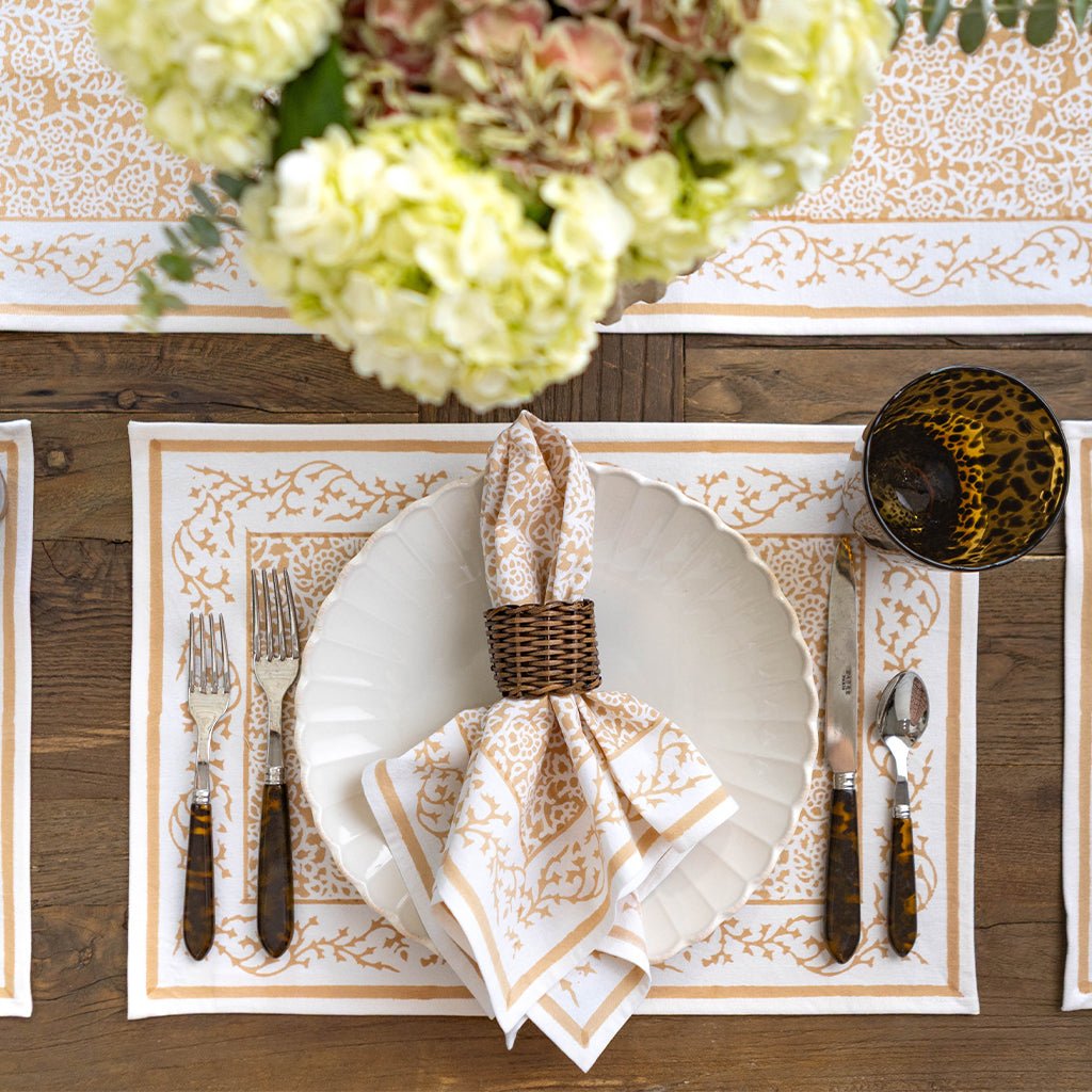 Tapestry Tuscan Wheat Placemat | Set of 4 - Pomegranate