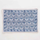 Blue and white intricate floral pattern composes this 100% cotton placemat. 