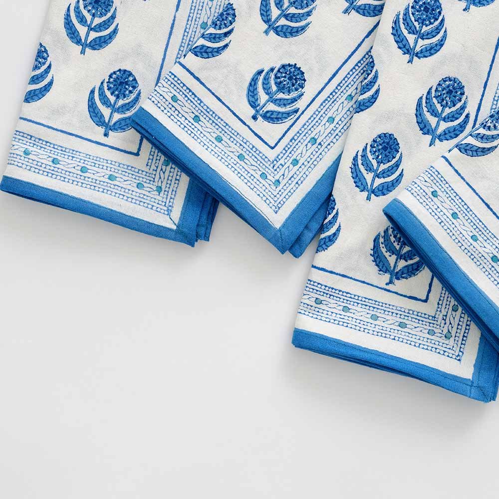 Folded napkins.