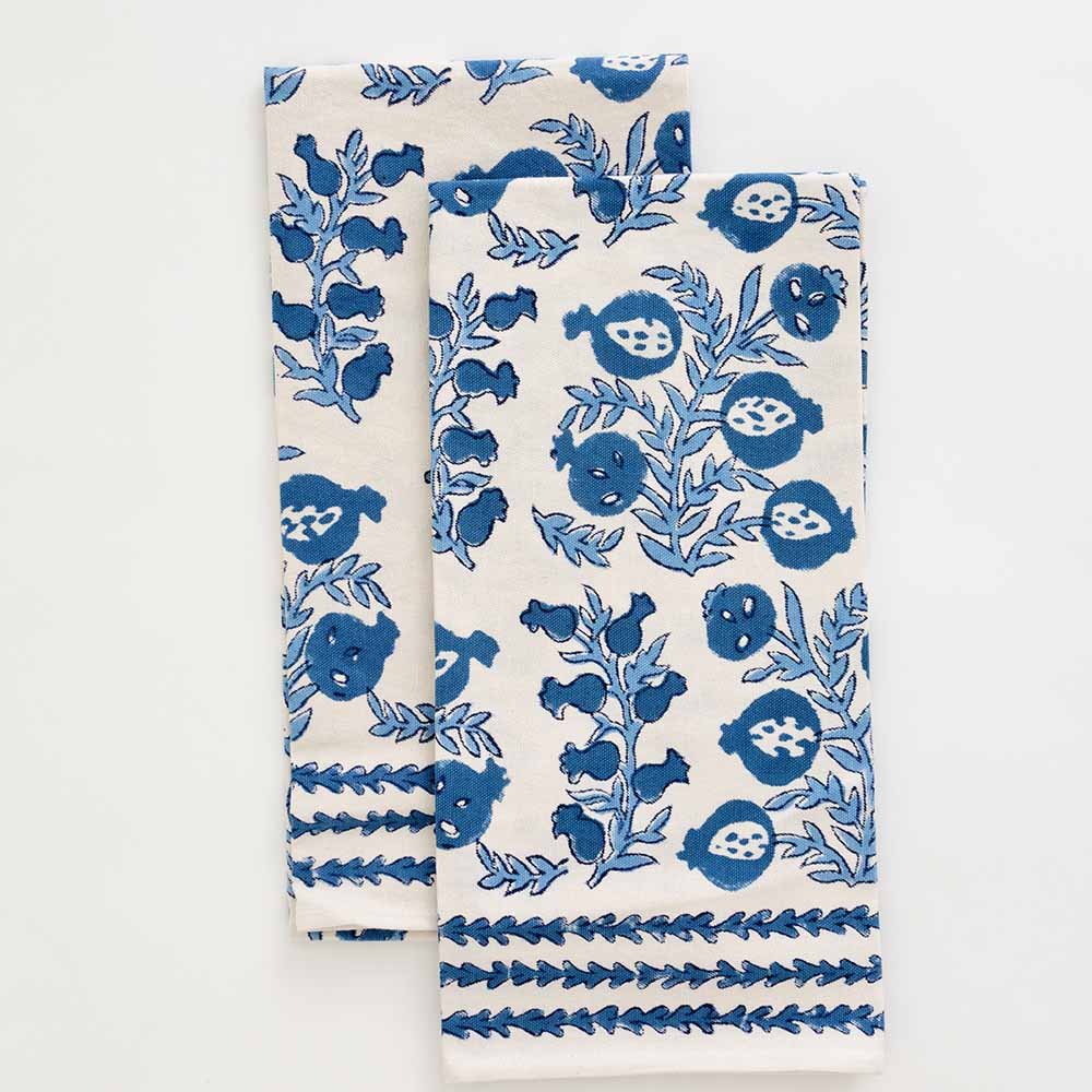 Pom Bells Wedgewood tea towels set of 2.