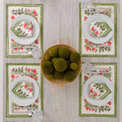 Overhead shot of placemat and matching napkin.