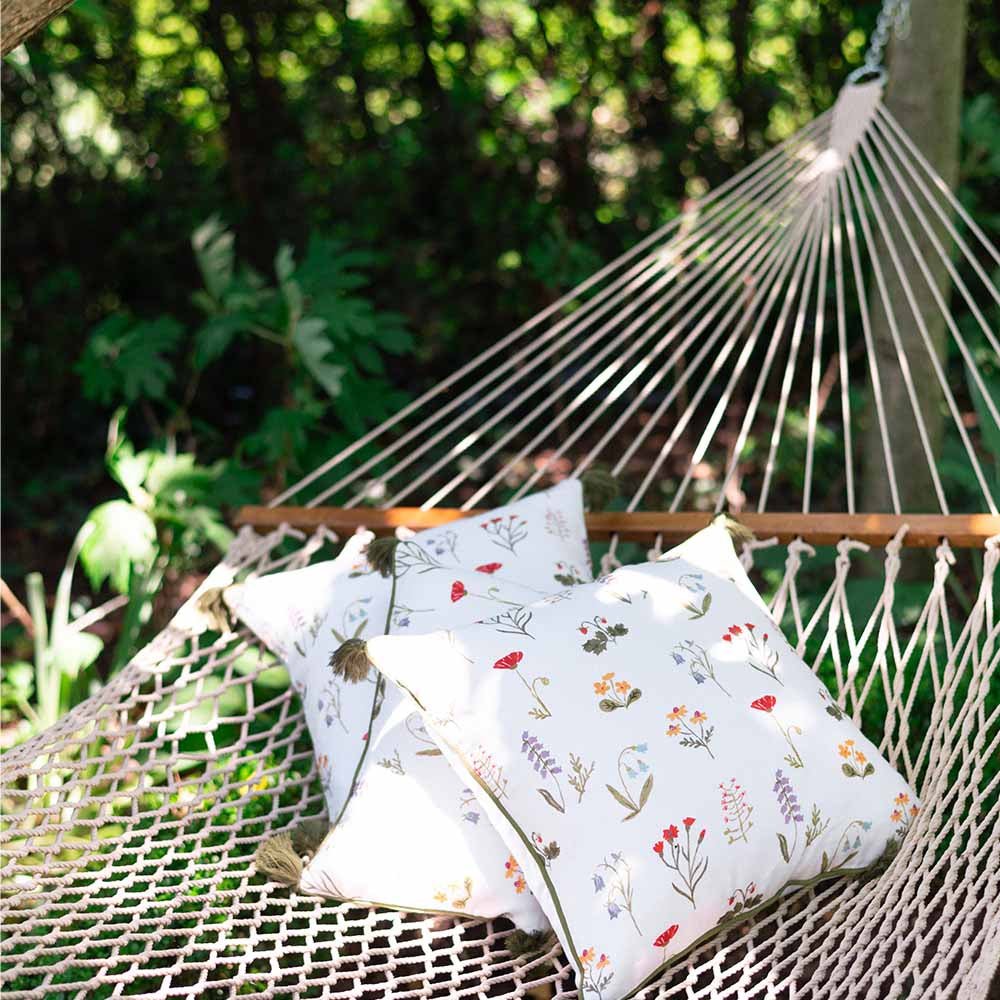 Perfect to throw on your outdoor hammock.