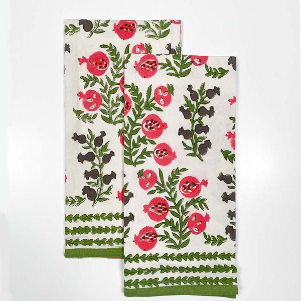 Pom Bells Green Tea Towels