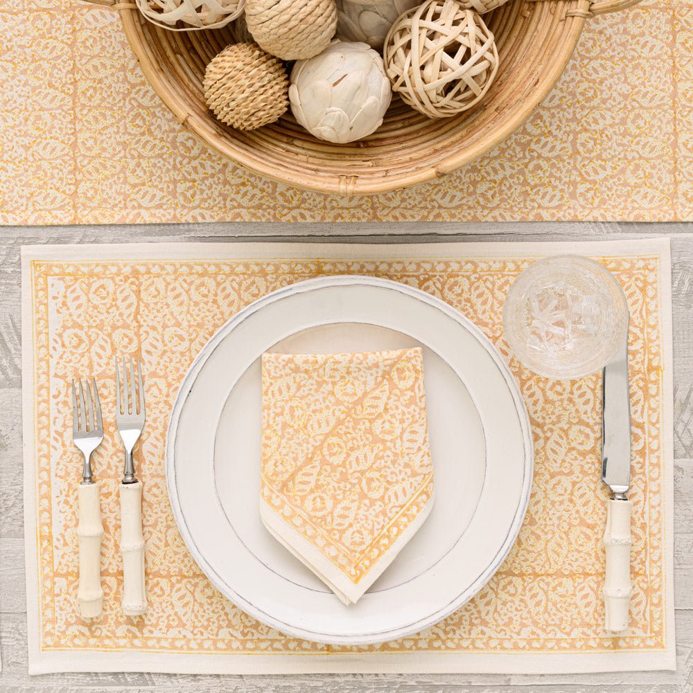 India Hicks Home Seashell Golden Placemat Set of 4 Pomegranate LLC.