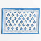 Periwinkle blue and white Pinot placemat.
