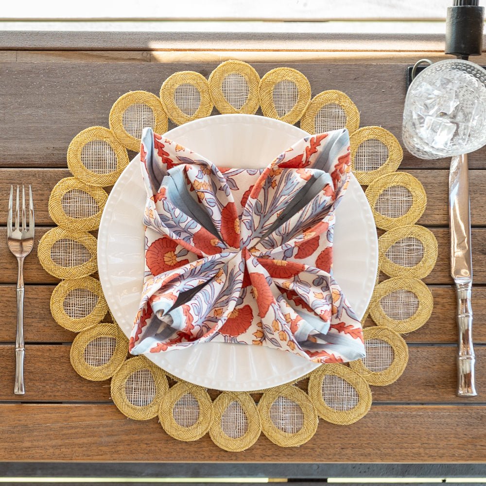 Buttercream Yellow Natural Fiber Rice Paper Placemats
