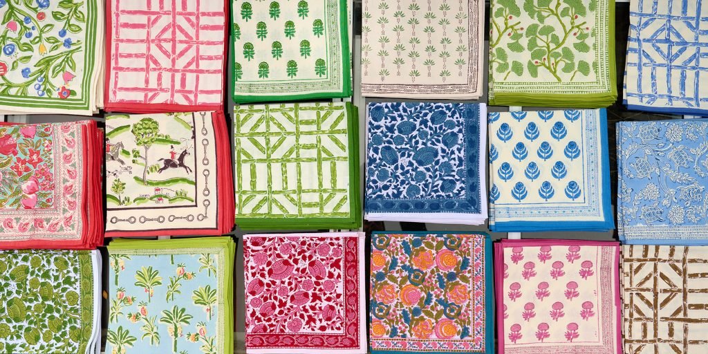 Pomegranate Inc. colorful cotton napkins 