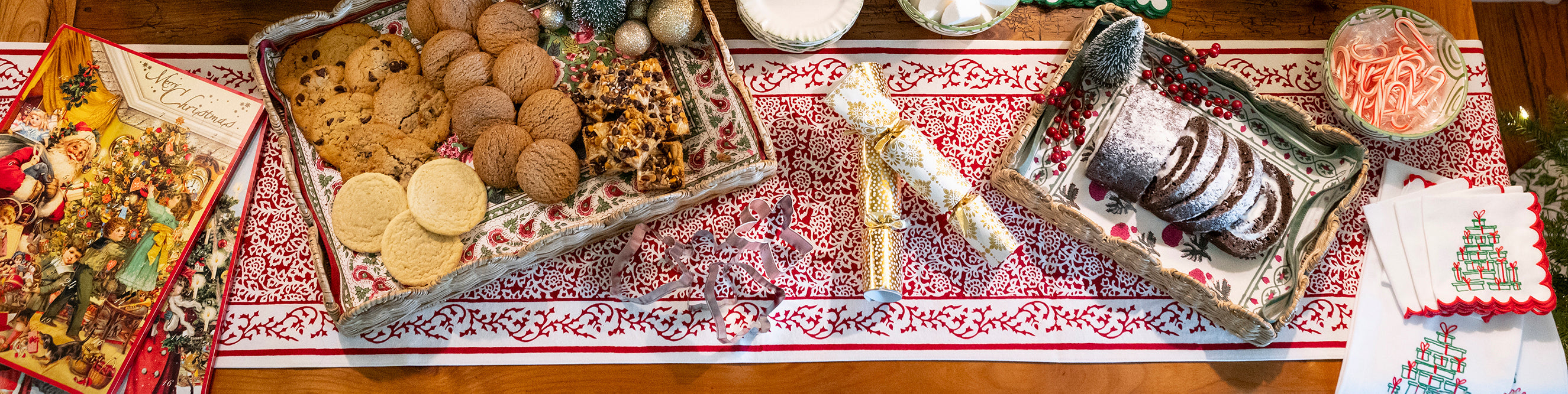 Hand Block Printed Table Runners | Pomegranate Inc.