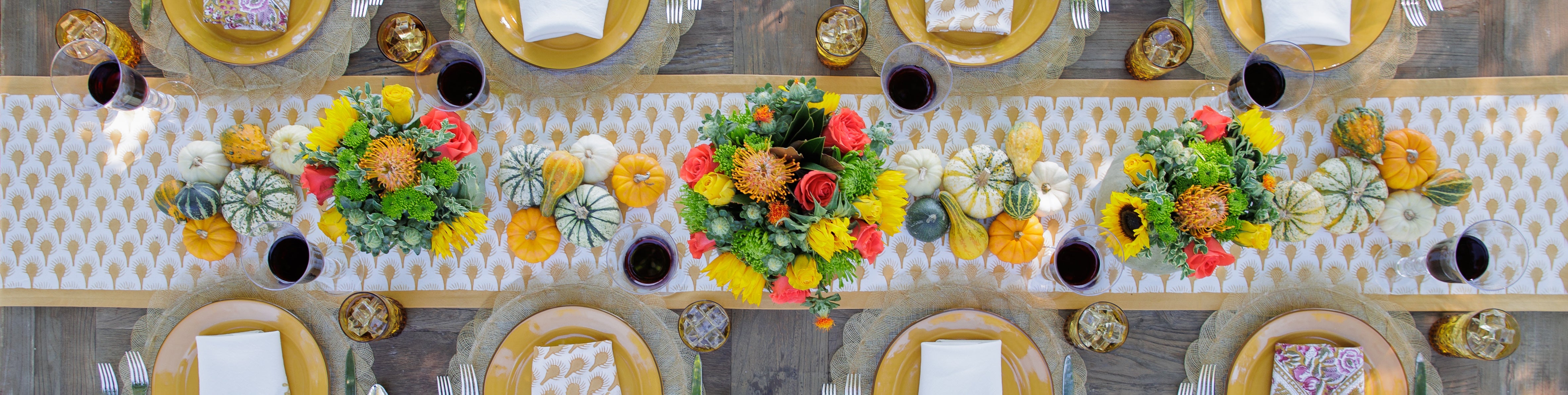 Hand Block Printed Table Runners | Pomegranate Inc.