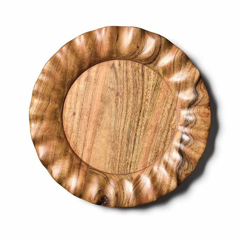 Coton Colors Fundamental Wood Ruffle Platter